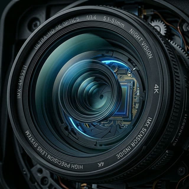 High-fidelity 4K CCTV optical technical work by Nexasec